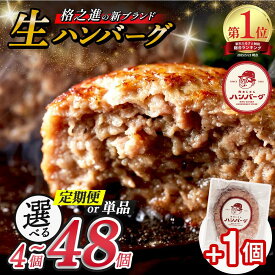 【ふるさと納税】＼レビューキャンペーン開催中！／ 生 ハンバーグ 4個~48個＋1個 格之進 肉おじさん ふるさと納税 ハンバーグ あはハンバーグ ふるさと納税 牛肉 豚肉 小分け 人気 惣菜 簡単調理 おかず お弁当 ランキング 冷凍 岩手県 一関市
