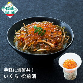 【ふるさと納税】手軽に海鮮丼！ いくら 松前漬 70g×1個 けせんの海 一膳 [ 海鮮 海の幸 魚介類 海産物 ご飯のお供 小分け ミニ 個包装 パック 冷凍 イクラ 松前漬け お手軽 簡単 人気 おすすめ おかず おつまみ 国産 岩手 陸前高田 ]