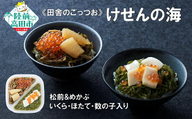 【ふるさと納税】手軽に海鮮丼！ 松前とめかぶ 200g×1個 いくら ほたて 数の子 入りけせんの海 [ 海鮮 海の幸 魚介類 海産物 ご飯のお供 小分け ミニ 個包装 パック 冷凍 松前漬け お手軽 簡単 人気 おすすめ おかず おつまみ 陸前高田 国産 岩手 ]