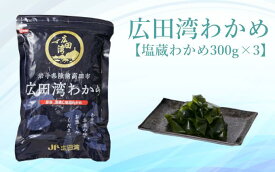 【ふるさと納税】広田湾漁協からお届け！ 広田湾 わかめ ( 塩蔵わかめ 300g×3袋 )【 わかめ 三陸わかめ 海藻 塩蔵 味噌汁 ラーメン スープ サラダ おかず おつまみ 料理 ギフト 贈り物 人気 おすすめ ブランド 国産 三陸 岩手 陸前高田 】★