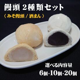 【ふるさと納税】手作り 饅頭 2種 詰め合わせ みそ饅頭 酒まん 内容量が選べる〈6個・10個・20個〉［ まんじゅう 万頭 あんこ 白あん こしあん 菓子 和菓子 スイーツ 食べ比べ 小分け 個包装 人気 お取り寄せ お中元 お歳暮 ギフト 贈答品 岩手 陸前高田 東海堂 ］