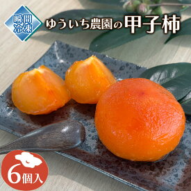 【ふるさと納税】 ゆういち農園の甲子柿 6個入り ゆういち農園 甲子柿 柿 瞬間冷凍 果物 甘い 冷凍 岩手県 釜石市 甲子