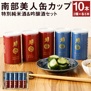 【ふるさと納税】【南部美人】特別純米酒&吟醸酒 缶カップセット ギフト箱入 飲み比べ お酒 宅飲み 缶カップ カップ酒 日本酒 ギフト箱入りギフト 贈り物 送料無料