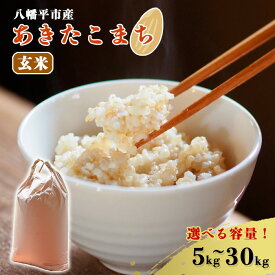 【ふるさと納税】【令和7年産】 2025年産 岩手県産 米 こめ お米 玄米 選べる容量 5kg10kg 20kg 30kg あきたこまち ／ げんまい おこめ ご飯 ごはん ライス 岩手県産 農家直送 産地直送 おすすめ 食品 八幡平市産 東北 岩手県 八幡平市 送料無料 十一代目藤助