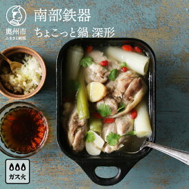 【ふるさと納税】 南部鉄器 ちょこっと鍋 深形 【OIGEN 作】 伝統工芸品 キッチン用品 食器 日用品 調理器具 フライパン アウトドア キャンプ用品 [Z0023]