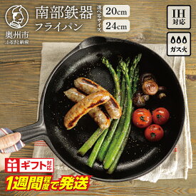 【ふるさと納税】 南部鉄器 フライパン 選べるサイズ 20cm 24cm 鉄フライパン 調理器具 伝統工芸品 【OIGEN 作】 IH調理器 ガス 直火 人気 ランキング 日本製 伝統 職人 キッチン用品 キッチングッズ キッチンツール 調理器 日用品 キャンプ アウトドア [Z0024]