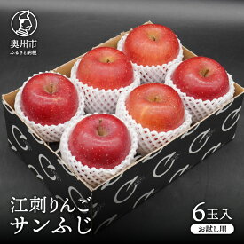 【ふるさと納税】【少量お試し用】江刺りんご「サンふじ」6玉入【11月下旬以降発送】 期間限定 秀品 江刺 りんご 林檎 ブランドフルーツ サンフジ フルーツ 果物 奥州市産 少量 お試し 家庭用 自宅用 [AQ038]