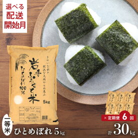 【ふるさと納税】 3人に1人がリピーター! 【定期便】 5kg×2ヶ月〜12ヶ月 令和7年産 岩手県奥州市産ひとめぼれ 「岩手ふるさと米」 ≪配送時期(1〜3ヶ月)選べる≫ 一等米 頒布会 東北有数のお米の産地 【配送時期に関する変更不可】 [U0138]