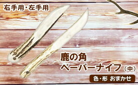 【ふるさと納税】 ふるさと納税 おすすめ 鹿の角ペーパーナイフ（中） 1個 鹿 角 鹿の角 鹿角 ツノ 本物 つの ペーパーナイフ 文房具 デスク用品 紙 ペーパー ナイフ 二ホンジカ シカ しか 天然 野生 動物 裁断 道具 紙用ナイフ 中サイズ サイズ 岩手県 滝沢市 送料無料