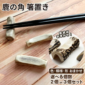 【ふるさと納税】 鹿角 おすすめ 鹿の角 箸置き 選べる 2個 3個 ／ 鹿 しか しか 角 つの ツノ 加工 加工品 工芸 工芸品 クラフト グッズ 箸 はし ハシ 和風 洋風 食器 日用品 雑貨 不揃い ふぞろい 本物 天然 ワイルド 珍しい セット 人気 岩手県 滝沢市 送料無料 竜鹿