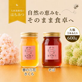 【ふるさと納税】 国産 はちみつ おすすめ 大西養蜂場 非加熱はちみつ 選べる 600g セット ／ ハチミツ 蜂蜜 春の百花 さくら 桜 サクラ そば 蕎麦 ソバ 純粋 天然 600g 1200g 食べ比べ 味比べ 日本産 瓶 瓶詰 長期保存 人気 希少 稀少 お取り寄せ 岩手県 滝沢市 送料無料