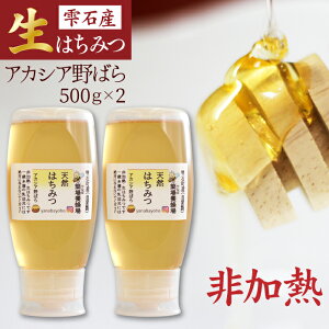 【ふるさと納税】 蜂蜜 はちみつ おすすめ 簗場養蜂場 非加熱 生はちみつ / アカシア 野ばら とち 百花蜜 選べる 500g 2本 総量 1000g / 国産 日本産 ハチミツ 使いやすい 液だれ防止弁 専用ボ
