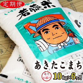 【ふるさと納税】 あきたこまち 精米 10kg 10キロ （5kg×2袋） 6ヶ月 定期便 ／ 東北 岩手県 雫石町 お米 米 ご飯 ごはん こめ コメ ライス 白米 出荷日精米 国産 人気 健康食 お取り寄せ 特産品 単一原料米 水分含量高め 農家直送 産地直送 送料無料 わかふじ農産