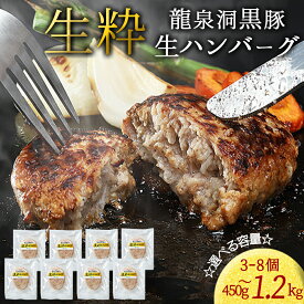【ふるさと納税】 「黒豚 生 ハンバーグ」 選べる 3個 4個 5個 6個 7個 8個 1個150g 岩手県 紫波町 ふるさと納税ハンバーグ 国産 岩手県産 黒豚 豚肉 龍泉洞 冷凍 肉 ハンバーグ 食べ物 熨斗対応 ギフト お中元 御中元 夏ギフト 贈答 内祝い