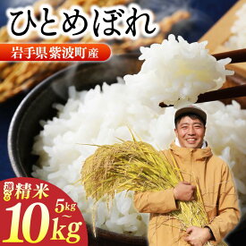 【ふるさと納税】 ＼数量限定／ 令和7年産「ひとめぼれ」 精米 選べる容量 10kg 5kg 米 お米 コメ 精米 白米 ヒトメボレ 岩手県紫波町 (DZ002)