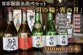【ふるさと納税】日本酒 300 飲み比べセット ギフト 【月の輪】300mL飲み比べセット（300mL×5本）（AW004-1）