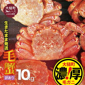 【ふるさと納税】【令和7年2月～4月発送発送】【訳あり】三陸産 活毛ガニ 10kg 毛がに 毛ガニ 活ガニ 活がに 活蟹 毛蟹 三陸 カニ味噌 みそ 海鮮 毛蟹 毛カニ かに カニ 蟹 ガニ 冷蔵 ふるさと納税 濃厚 先行予約