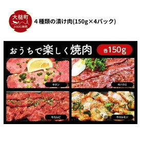 【ふるさと納税】 4種類 の 漬け肉 (150g×4パック)