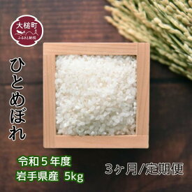 【ふるさと納税】 【定期便/3ヶ月】令和5年産岩手県産ひとめぼれ5kg 米 白米 国産 精米