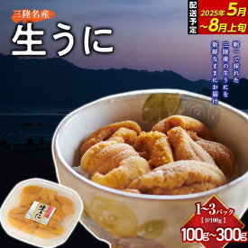【ふるさと納税】 【容量が選べる】長根水産の生うに100g 1・2・3パック 【配送予定 2025年5月～8月上旬】【配送日指定不可】【沖縄・離島配送不可】 生ウニ 生雲丹 海栗 ミョウバン不使用 無添加 三陸山田 YD-709var