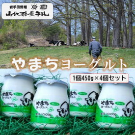 【ふるさと納税】やまちヨーグルト(プレーンタイプ)4個入り(450g×1個)【配送不可地域：離島】【1721060】