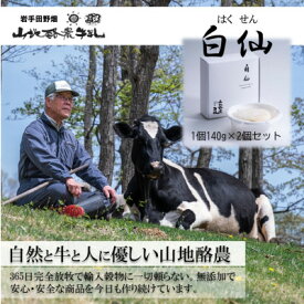 【ふるさと納税】国内外で数々の賞を受賞した【白仙(はくせん)】山地ダブルクリーム　2個セット(140g×2個)【配送不可地域：離島】【1721067】