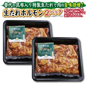 【ふるさと納税】 焼肉 豚 普代の昆布でお肉もよろコンブ♪生たれホルモン450g×2パック 計 900g