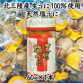 【ふるさと納税】 【年内発送】 うに 北三陸産 生うに 100％使用 天然塩うに 60g 1本 小分け 雲丹 うに瓶詰め 瓶 ウニご飯 うに ふるさと納税 年内配送 年内お届け