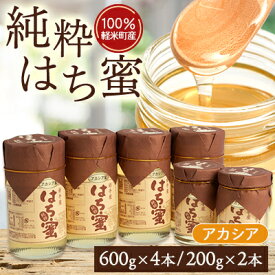 【ふるさと納税】【100%軽米町産】天然ハチミツセット(アカシア蜜の600g4本と200g2本)【配送不可地域：離島・沖縄県】【1070550】