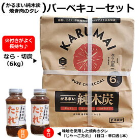 【ふるさと納税】【かるまい純木炭、焼肉のタレ】バーベキューセット【配送不可地域：離島・沖縄県】【1354839】