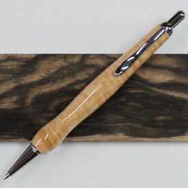 【ふるさと納税】木製ボールペン(百木ペン)ワンピース　楓・金具クローム【配送不可地域：離島・沖縄県】【1400143】