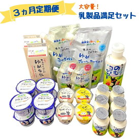 【ふるさと納税】【3ヵ月定期便】おおのミルク村 乳製品満足セット 牛乳 プリン のむヨーグルト ゆめヨーグルト 加糖 プレーン 食べ比べ 酪農家の味