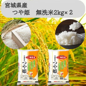 【ふるさと納税】令和7年産【宮城県産】つや姫　無洗米2kg×2　計4kg【1607295】