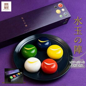【ふるさと納税】「水玉の陣」 - Gift Box 5 piece -　【お菓子・チーズケーキ・水玉の陣・5個・宝石・上品・華やか・スイーツ・クリームチーズ・ブルーベリー・ゆず・ずんだ地元食材】