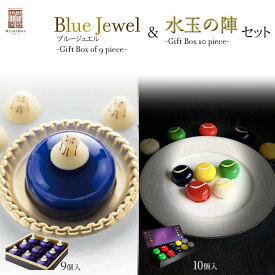 【ふるさと納税】「水玉の陣」 - Gift Box 10 piece - ＆ Blue Jewel ブルージュエル - Gift Box of 9 piece -セット　【お菓子・チーズケーキ・レアチーズケーキ・宝石・上品・華やか・スイーツ・クリームチーズ・ブルーベリー・ゆず・ずんだ・地元食材・セット】