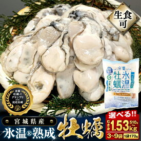 【ふるさと納税】《内容量が選べる》 宮城県産 かき 氷温熟成 牡蠣 生食用（冷凍）3袋 6袋（1袋 170g）生食 むき身 むき カキ 冷凍牡蠣 牡蠣むき身 殻なし 510g 1.02kg 小分け 冷凍 バラバラ冷凍 宮城県 石巻市 宮城 石巻 まるたか水産 9000円 15000円