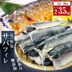 【ふるさと納税】さば ＜訳あり＞ 無添加 塩サバフィレ or 無塩サバフィレ 選べる 2kg / 3.5kg サバ 切り身 魚 塩さば 無塩 冷凍 不揃い 規格外 焼き魚 煮魚 魚 切身 青魚 鯖 切身 サバ フィレ 家庭用 ノルウェーサバ 11000円 16000円 宮城県 石巻市