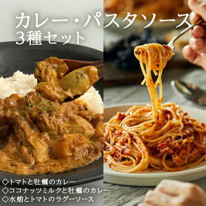 【ふるさと納税】 カレー パスタソース ギフトセット ココナッツミルクと牡蠣のカレー トマトと牡蠣のカレー 水蛸とトマトのラグーソース 無添加 レトルトカレー レトルト カレーライス