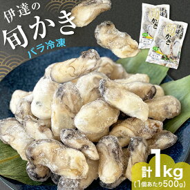 【ふるさと納税】伊達の旬かき 1kg ( 500g × 2個 ) 加熱用 牡蠣 かき カキ むき身 貝 海鮮 魚介 魚介類 宮城県産 新鮮 バラ冷凍 宮城県 石巻市