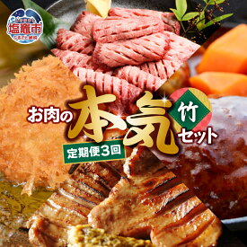 【ふるさと納税】 定期便 お肉屋さんのお肉の本気詰合せセット・竹＜全3回＞ 塩竈市 塩釜市 さとう精肉店