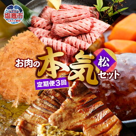 【ふるさと納税】 定期便 お肉屋さんのお肉の本気詰合せセット・松＜全3回＞ 塩竈市 塩釜市 さとう精肉店