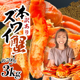 【ふるさと納税】 ＼寄附額改定特別便／ 訳あり 蟹 ズワイガニ 頭付き 選べる 3kg～700g 冷凍 蟹 カニ かに 本ズワイ ズワイカニ ズワイ蟹 無添加 バラ凍結 姿ボイル 簡易包装 規格外 不揃い 魚介 海鮮 おかず 冷凍食品 塩釜 塩竈市 塩釜水産食品 SDGs応援品 おせち お正月