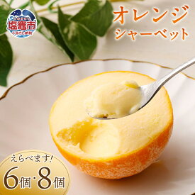【ふるさと納税】オレンジ シャーベット 8個入り セット アイス デザート スイーツ 果物 フルーツ お取り寄せ ギフト 贈答 バレンタイン 宮城県 塩竈市 塩釜市