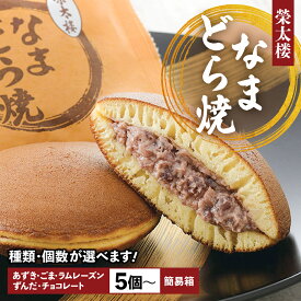 【ふるさと納税】なまどら (あずき ごま ずんだ ラムレーズン チョコレート) 5個/10個 選べる内容量 種類 どら焼き 栄太楼 簡易包装 ギフト 簡易箱 お土産 生どら焼き どら焼 和菓子 お菓子 塩竈市 塩釜市 宮城県 et00001