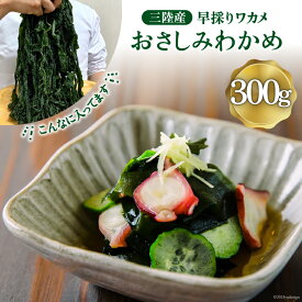 【ふるさと納税】 三陸産 おさしみわかめ 300g [ムラカミ 宮城県 気仙沼市 20563586] 国産 早採り 簡単 料理 おかず ご飯 酢の物 味噌汁 サラダ