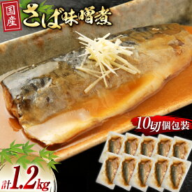 【ふるさと納税】 国産 さば 味噌煮 120g×10パック [阿部長商店 宮城県 気仙沼市 20564777] 個包装 真空パック 鯖 サバ さば 味噌煮 惣菜 魚 加工品 切り身 さばみそ サバ味噌 簡単 簡単調理 温めるだけ 冷凍