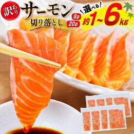 【ふるさと納税】 訳あり 無添加 サーモン 切り落とし おさしみ用 【選べる内容量】1kg/2.5kg/6kg 個包装125g [足利本店 宮城県 気仙沼市 20565700] 定期 定期便 小分け 魚 魚介類 鮭 お刺し身 刺し身 刺身 生 生食 個包装 チリ銀鮭 銀鮭 海鮮 海鮮丼 魚介