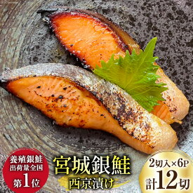 【ふるさと納税】 宮城銀鮭 西京漬け 2切入×6パック [カネダイ 宮城県 気仙沼市 20565746] 魚 魚介類 漬魚 冷凍 鮭 サケ さけ しゃけ シャケ 銀鮭 ギンザケ 西京漬け 個包装 おかず 漬け魚 切り身 切身