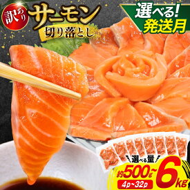 【ふるさと納税】 訳あり サーモン 切り落とし おさしみ用 【選べる内容量 発送月】500g/1kg/2kg/4kg/6kg 個包装 125g [足利本店 宮城県 気仙沼市 20566344] 定期 定期便 小分け 魚 魚介類 鮭 お刺し身 刺し身 刺身 生 生食 個包装 チリ銀鮭 銀鮭 海鮮 海鮮丼 魚介 旬 秋
