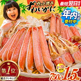 【ふるさと納税】 年内発送受付 訳あり 選べる内容量 発送月 カット済み 生 ずわいがに むき身 セット 総重量750g/1.5kg (正味重量600g/1.2kg) 2-3Lサイズ [カネダイ 宮城県 気仙沼市 20566347] かに カニ 年内 月指定発送 12月着